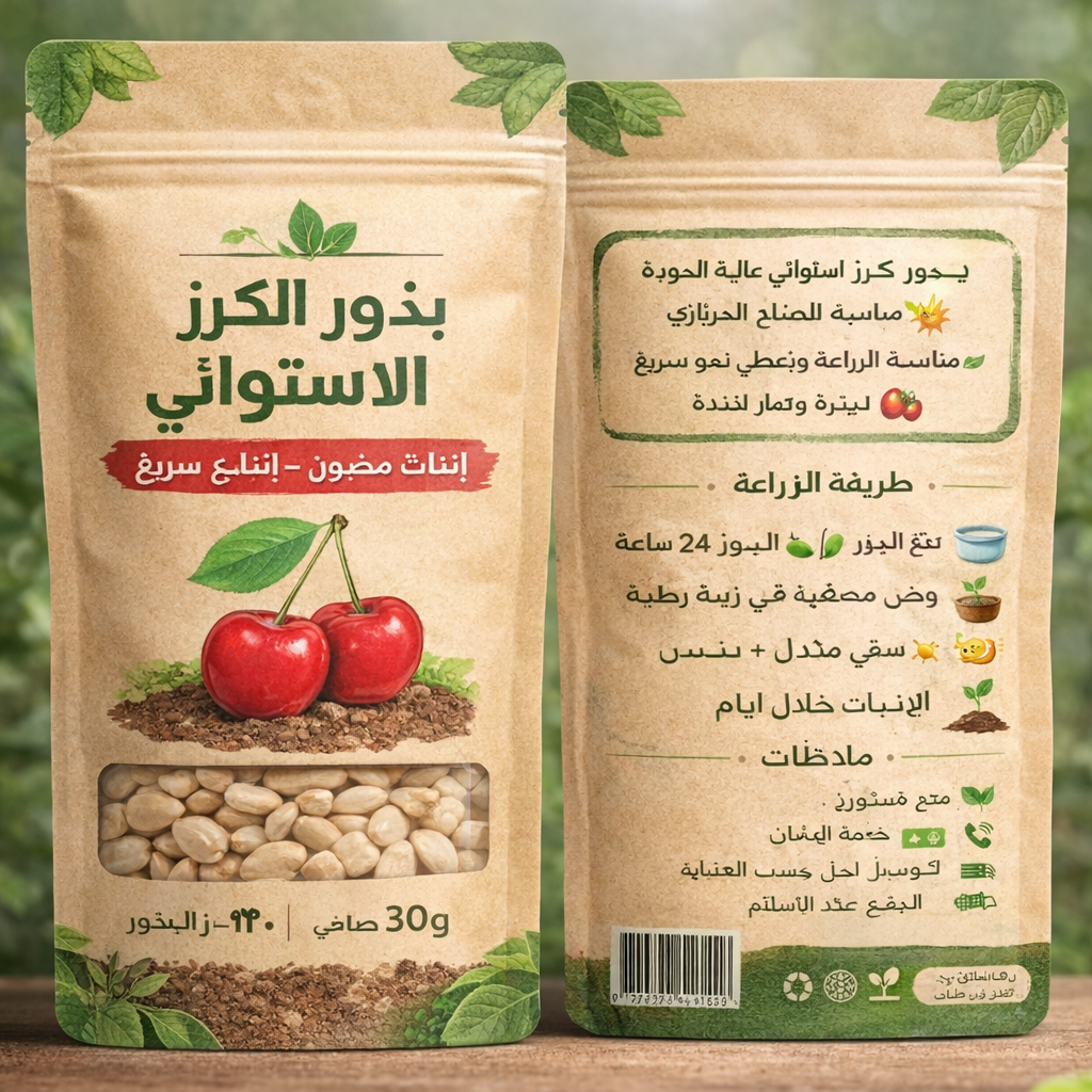 بذور كرز استوائي مضمون النمو