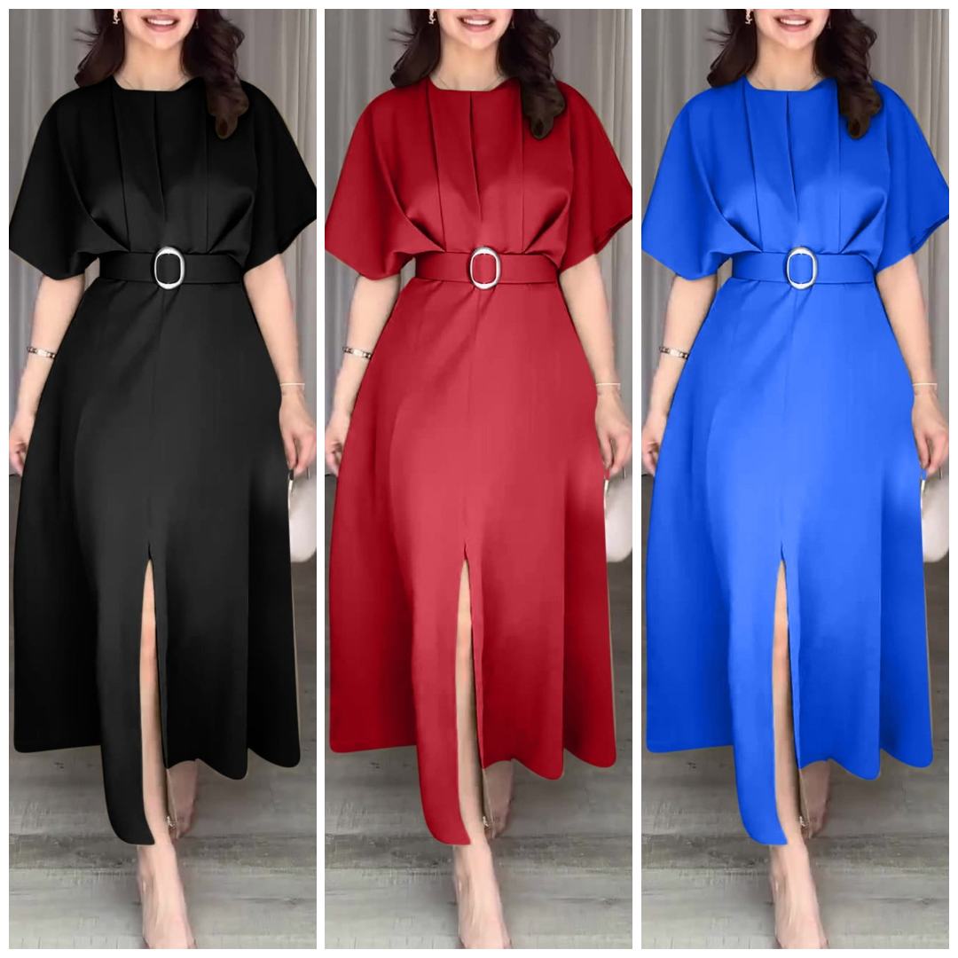 Robe “Élégance Belt” – فخامة بحزام يحدد الأنوثة